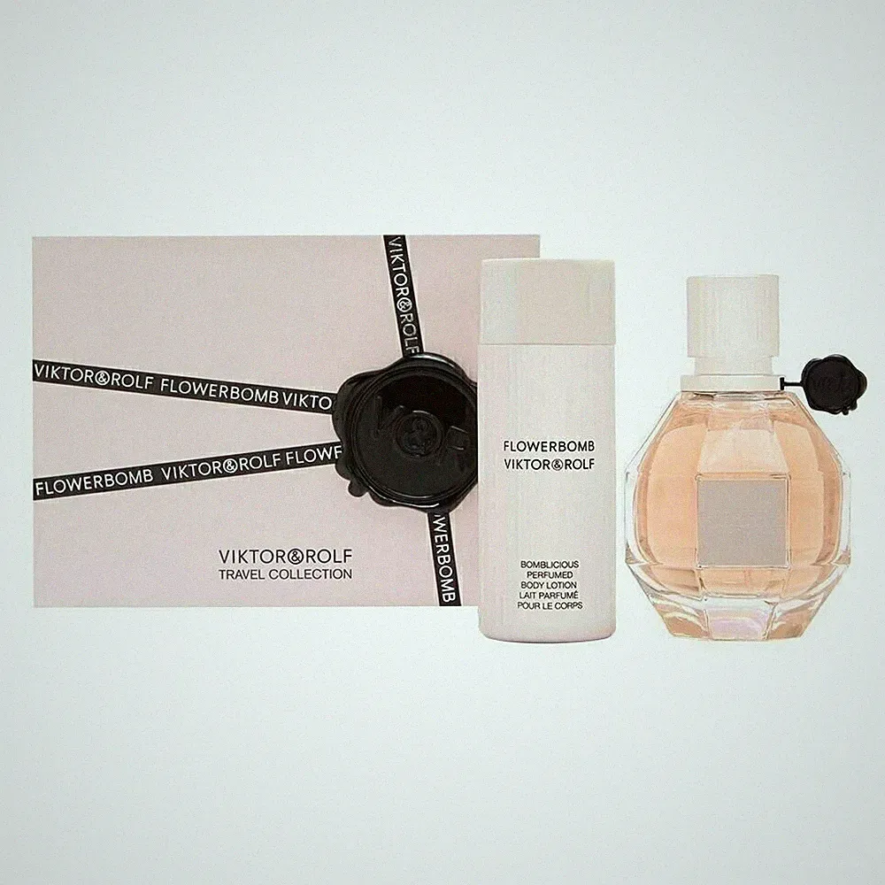 Viktor and Rolf Flowerbomb 2 Piece Set Wome EDP Spray 1.7 oz, Body Lotion 1.7 oz