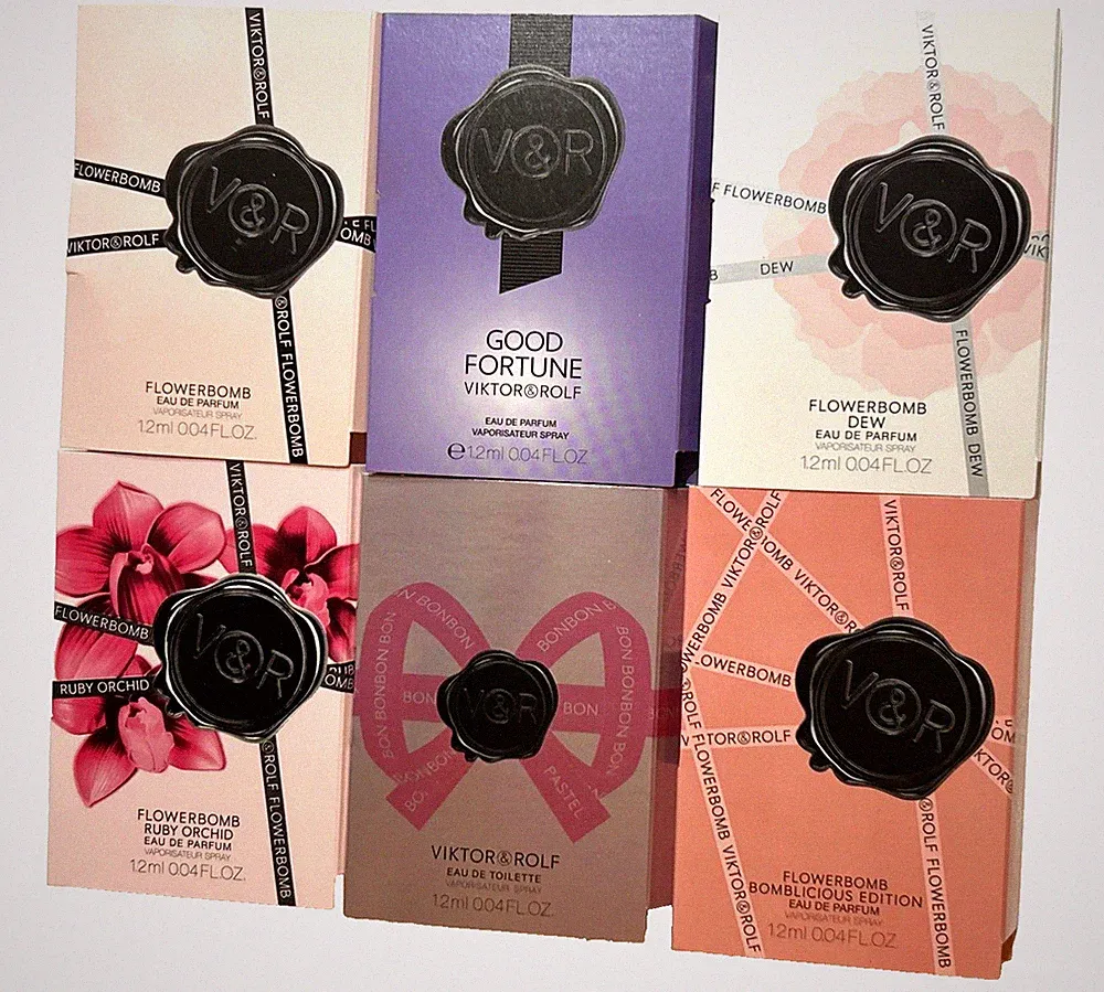 Viktor & Rolf FlowerBomb Perfume Collection Sample Spray Size Vials 6pcs set