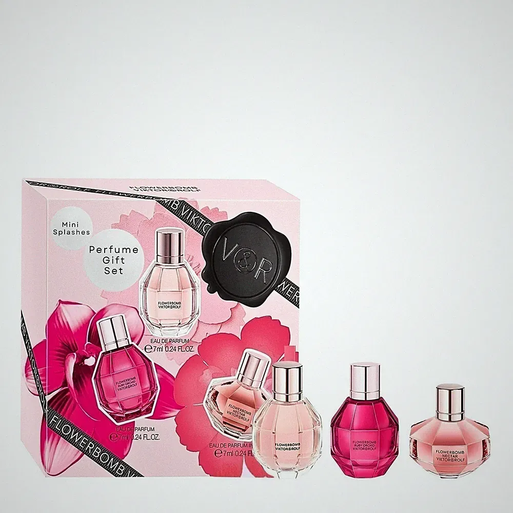 Viktor&Rolf Mini Flowerbomb Perfume Trio Set, Giftset of 3